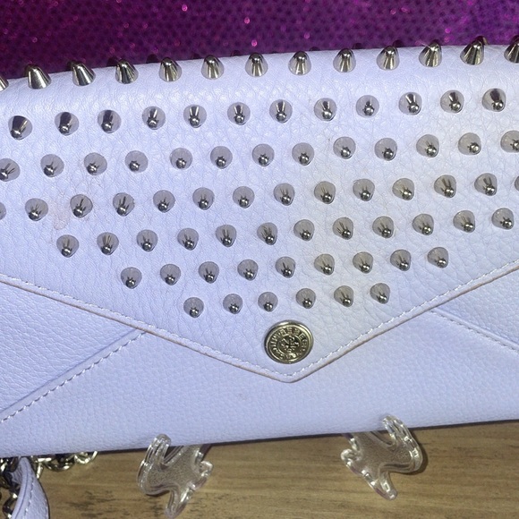 Rebecca Minkoff Leather Studded Wallet on a Chain Used - Picture 2 of 9